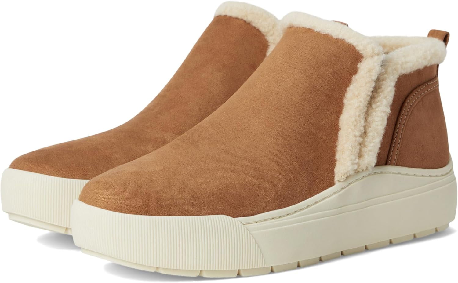 Dr. Scholl's Women's Time Off Yo Sneaker Boot Mocha Taupe Fabric