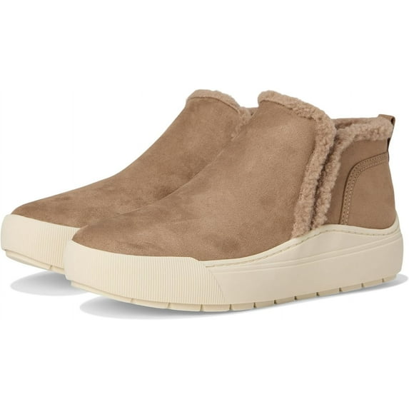 Dr. Scholl's Women's Time Off Yo Sneaker Boot Mocha Taupe Fabric 6.5W