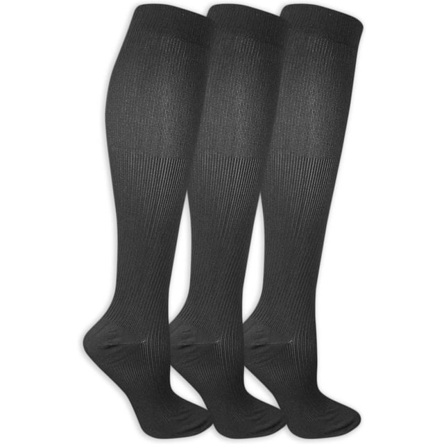 Dr. Scholl's Women's Travel Compression Knee High Socks, 3 Pack ...