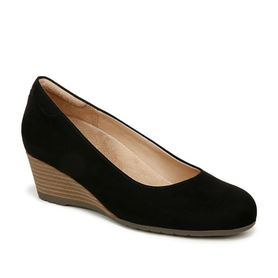 Dr. Scholl's Womens Be Flex Wedge Pump Black Fabric 10M