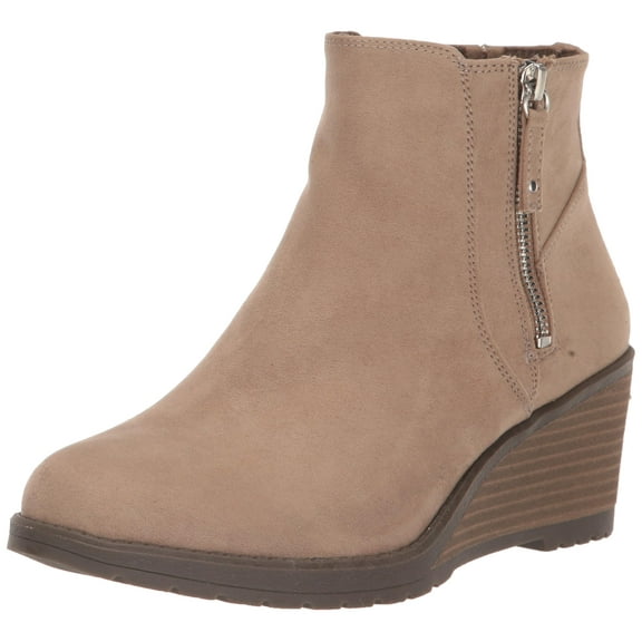 Dr. Scholl's Womens' Chloe Ankle Booties, Taupe Fabric, 8 Wide