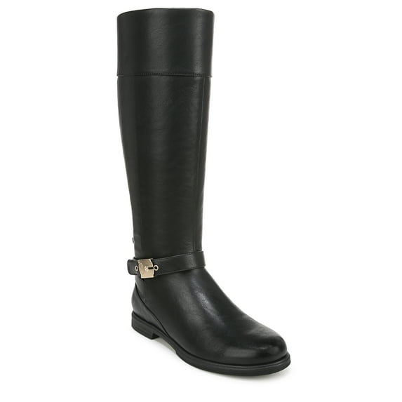 Dr. Scholl's Hello Rider Wide Calf Women's Boots Black Faux Leather Size 8.5 W