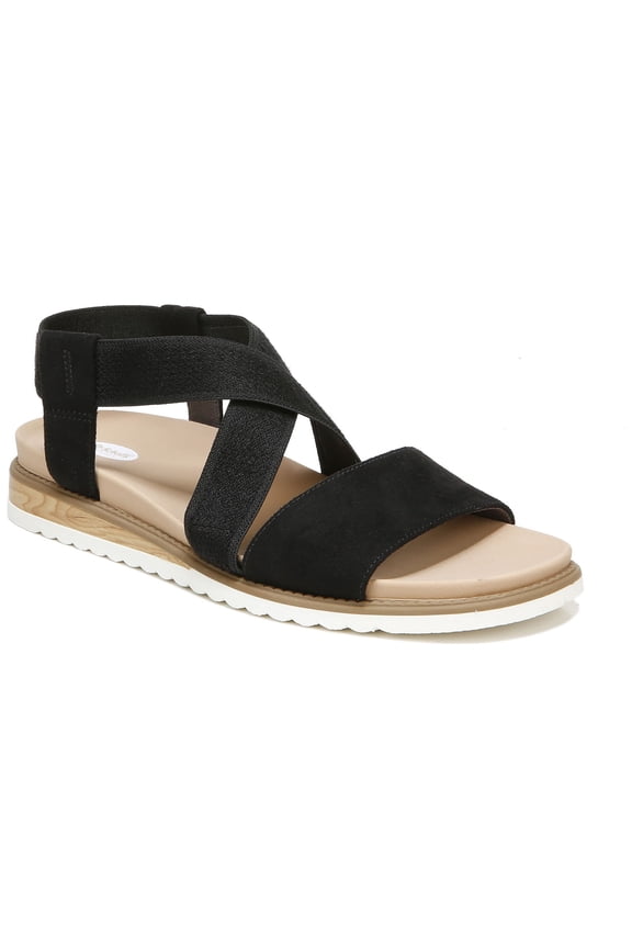 Dr. Scholls Women's Islander Strappy Flat Sandal Black 6M