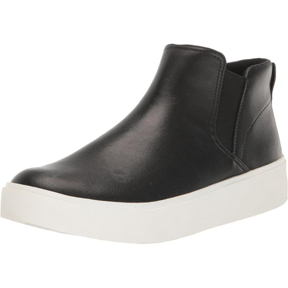 Dr. Scholl's Womens Madison Boot Slip On Platform Sneaker Boot Black Smooth 7M