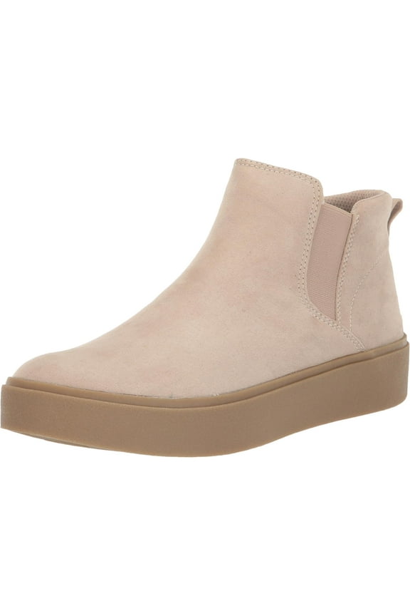 Womens Madison Boot Slip On Platform Sneaker Boot Lt. Taupe Microfiber 8.5M