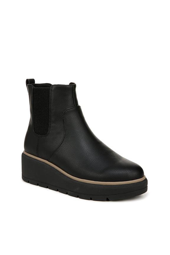 Women's Nice Day Max Chelsea Boot Black Pebbled 7.5M