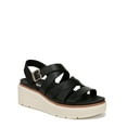 thumbnail image 1 of Dr. Scholl's Women's Nice Day Max Sun Wedge Sandal Black Smooth 10M, 1 of 9