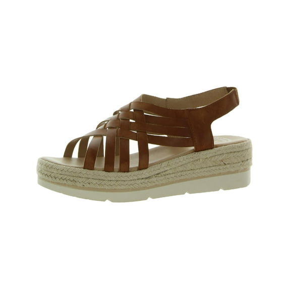 Dr. Scholl's Womens Off Site Faux Leather Strappy Wedge Sandals