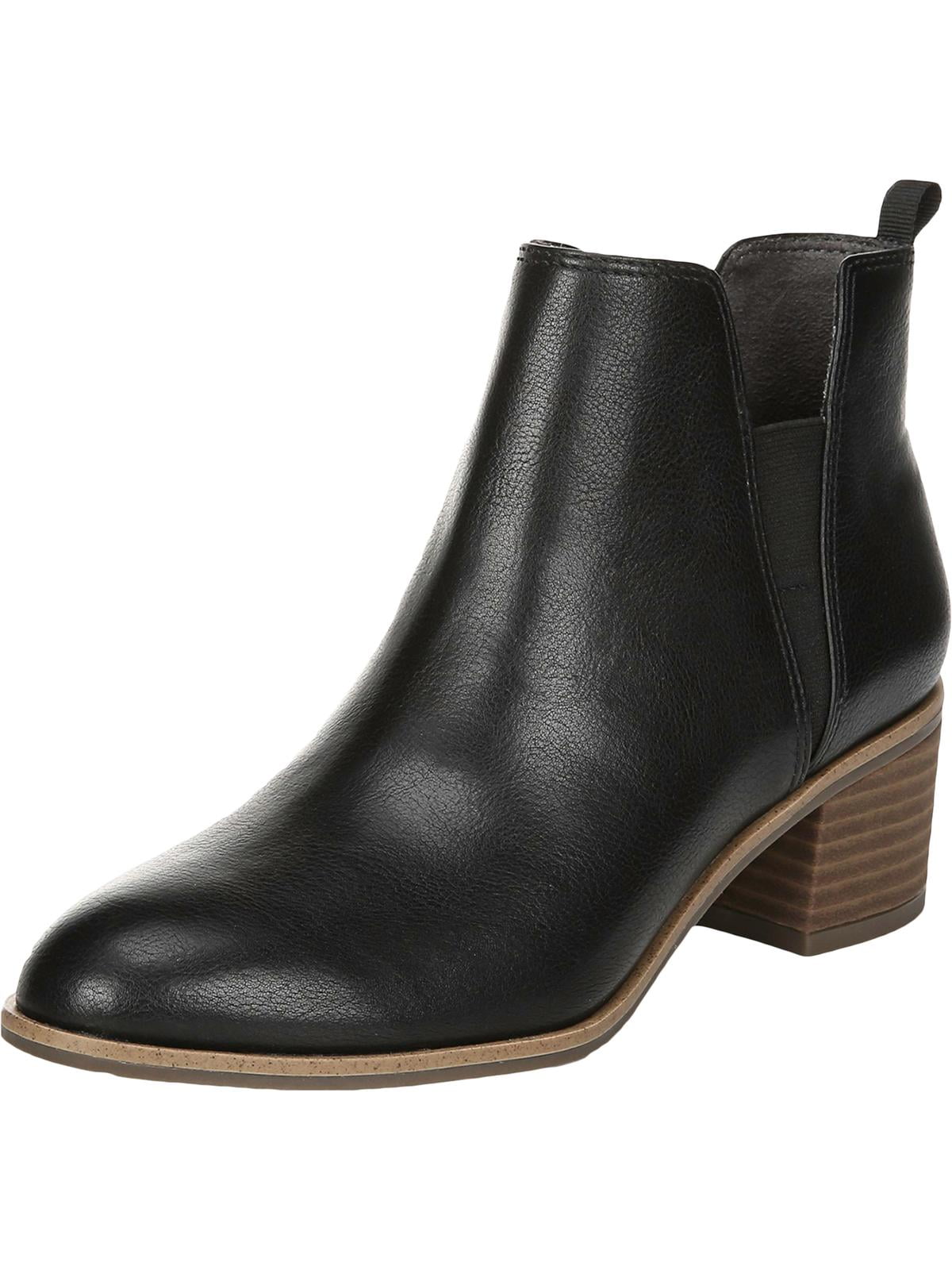 Dr. Scholl s Shoes Womens Teammate Faux Leather Ankle Booties