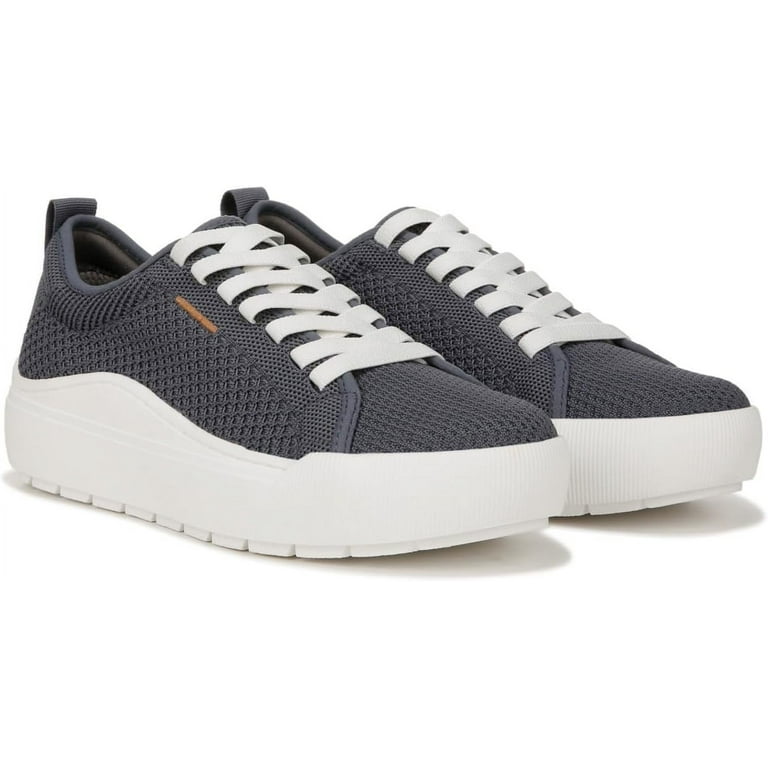 Scholl's Womens Time Off Knit Lace Up Sneaker Oxide Blue Knit