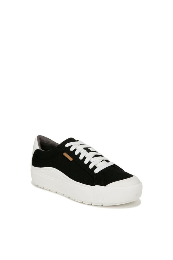 Time Sneaker Womens' Shoes, Black Canvas, 10