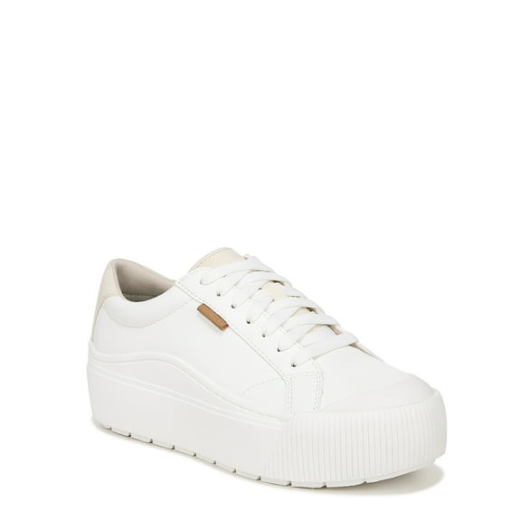 Dr. Scholl's Womens Time Off Max Platform Sneaker White Smooth 11 M