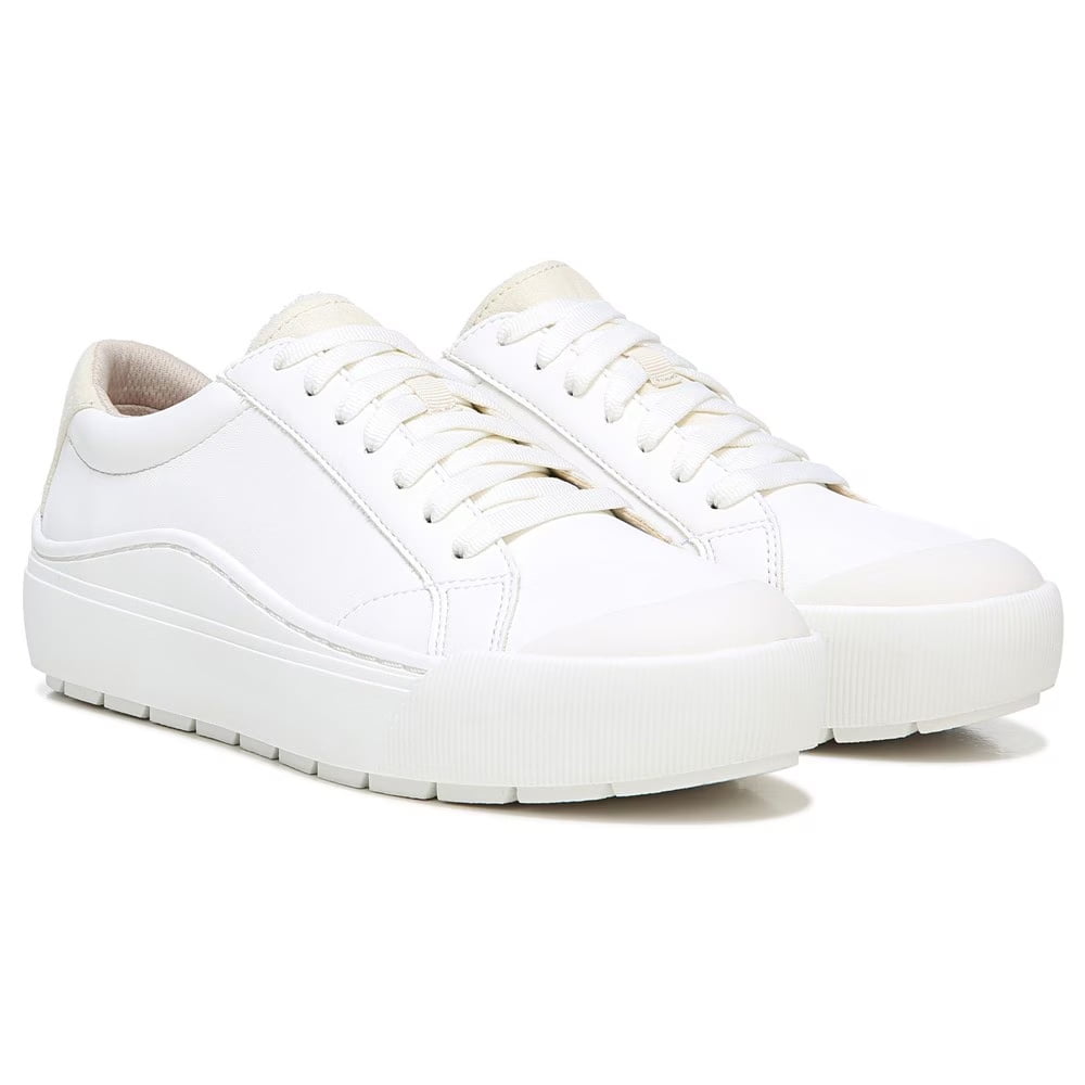 Scholls Time Sneaker Womens Shoes, White Smooth, Hong Kong Ubuy