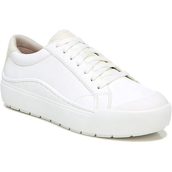 Dr. Scholl's Womens Time Off Sneaker, White Smooth, 7