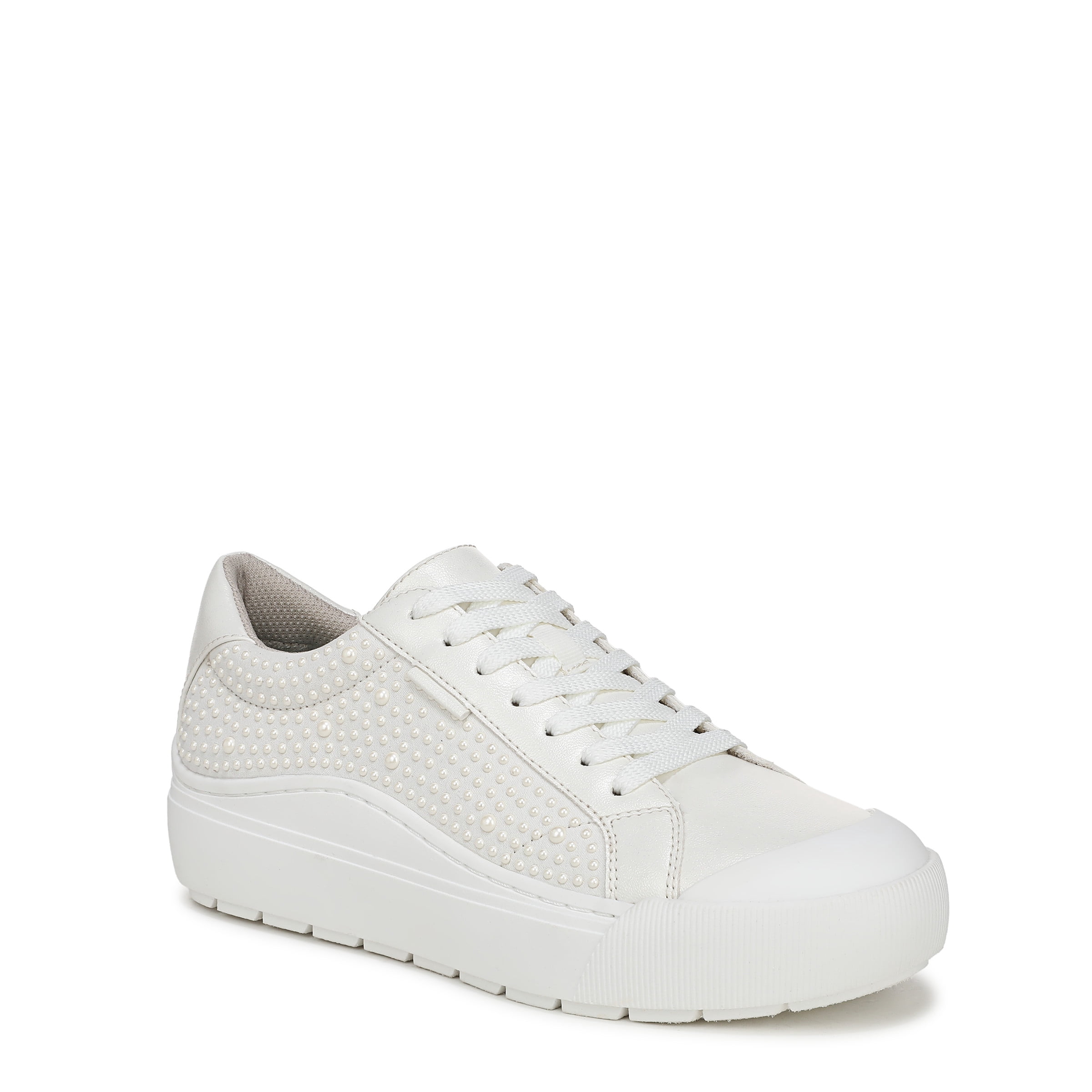 Dr. Scholl's Time Off Women's Fashion Sneakers White Crochet Lace