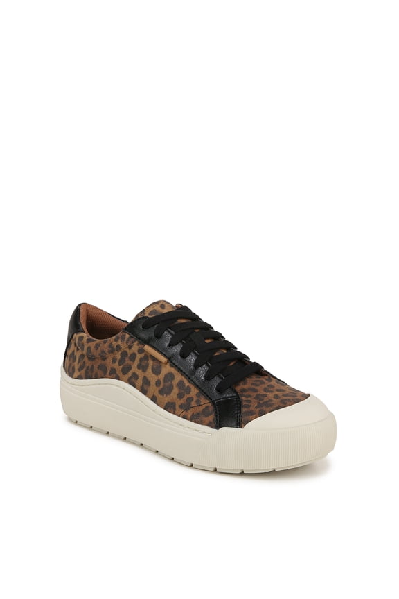 Time Off Women's Fashion Sneakers Leopard Brown Size 7 M