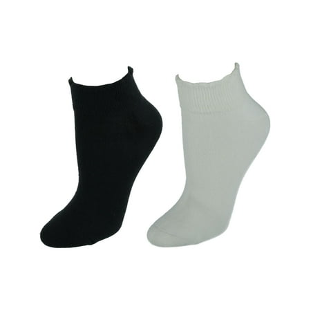 Dr Scholls American Collection Scallop Top Low Cut Socks 2 Pair (Women)