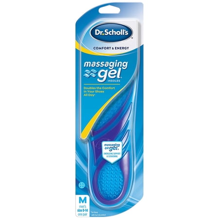 Dr. Scholls Comfort & Massaging Gel Insoles Mens Size 8-14 1 Pair Each
