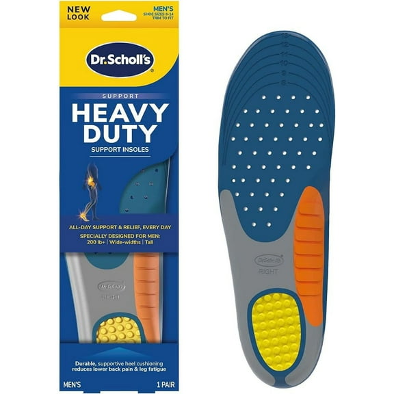 Dr Scholls Heavy Duty Support Insoles For Men, Size 8-14, 1 Pair..