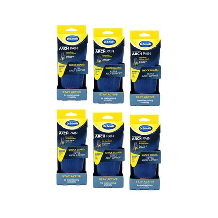 Dr. Scholls Pain Relief Orthotics For Arch Pain For Women, Size 6-10, 1 Pair, 6 Pack