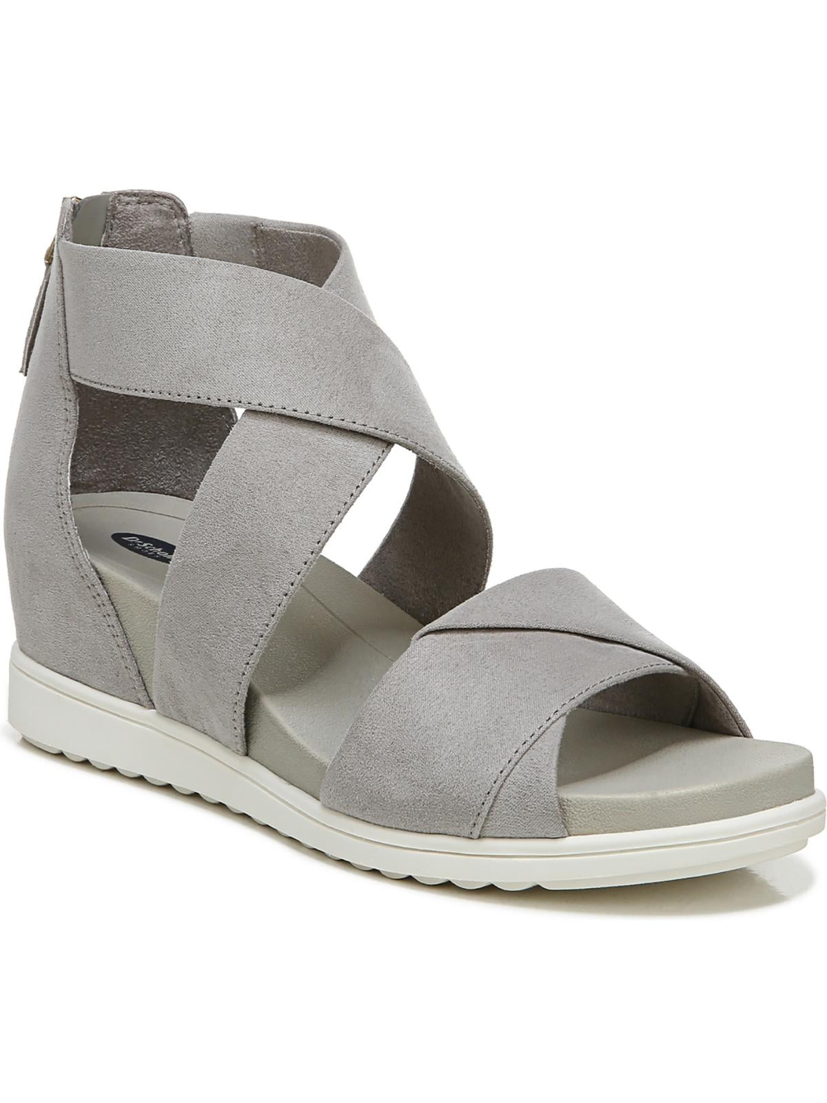 Dr. Scholls Shoes Womens Golden Hour Wedge Sandal 9.5 Soft Grey