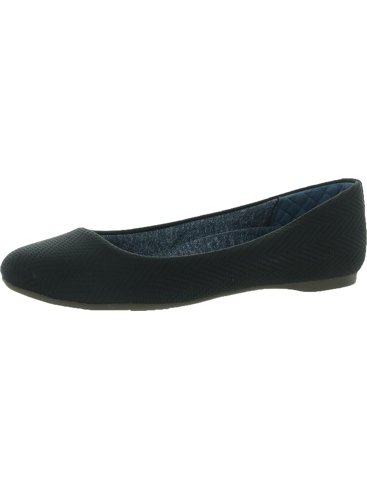 Dr. Scholl's Shoes Womens Faux Leather Slip On Ballet Flats