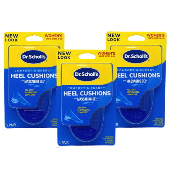 Dr. Scholls Womens Gel HEEL Cushion Insoles Massaging ( 3 pairs )