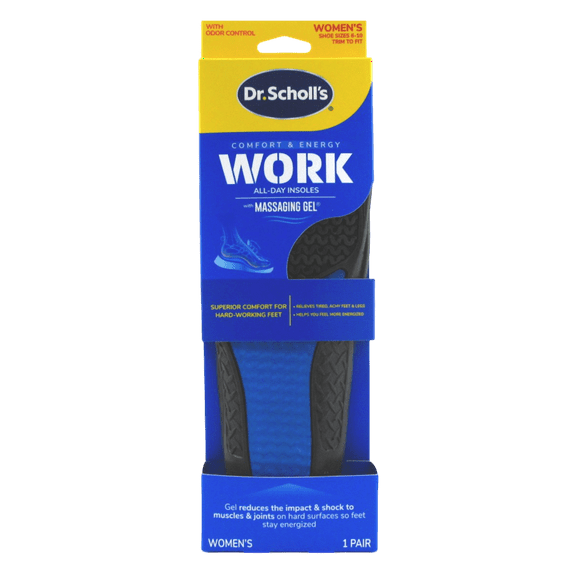 Dr. Scholls Work Massaging Gel Womens (Size 6-10) (Pack of 3)