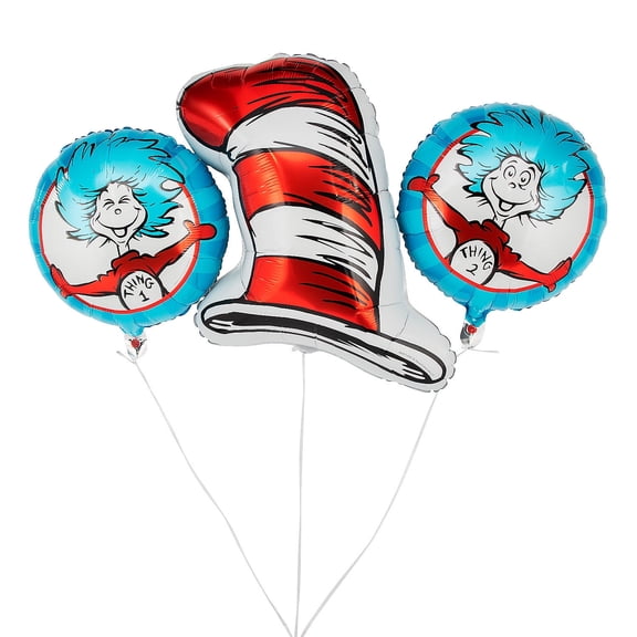 Dr. Seuss 18" - 21" Mylar Balloons - 3 Pc.