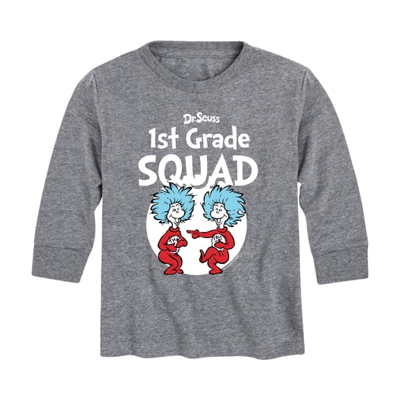 Dr. Seuss - 1st Grade Squad Thing 1 and Thing 2 - Youth Long Sleeve Graphic T-Shirt