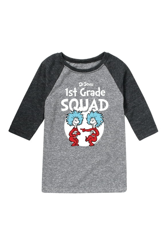 - 1st Grade Squad Thing 1 and Thing 2 - Youth Raglan Graphic T-Shirt
