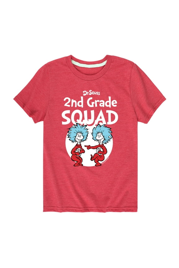 - 2nd Grade Squad - School - Thing 1 and Thing 2 - Youth Short Sleeve Graphic T-Shirt