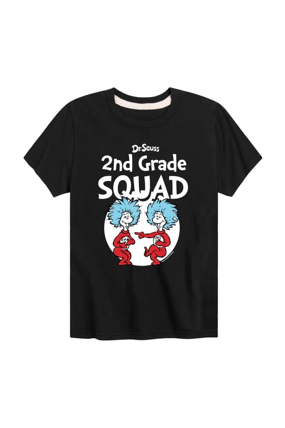 - 2nd Grade Squad - School - Thing 1 and Thing 2 - Youth Short Sleeve Graphic T-Shirt