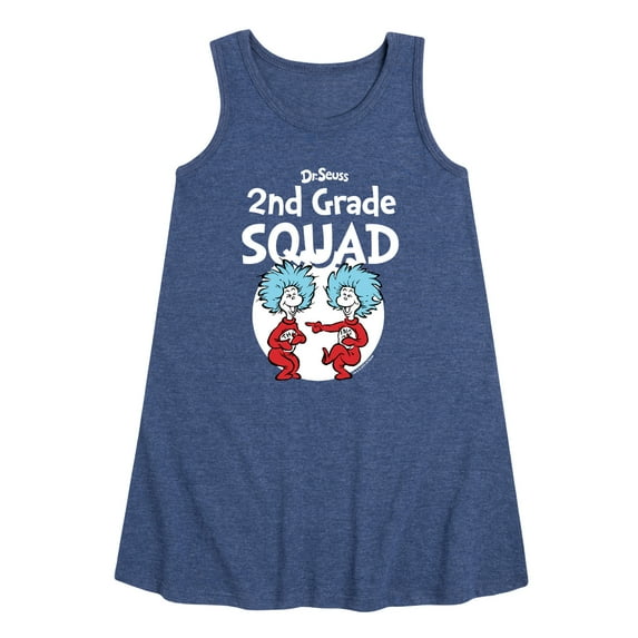 Dr. Seuss - 2nd Grade Squad - Youth Girls A-line Dress