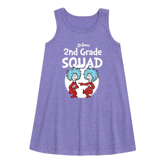 Dr. Seuss - 2nd Grade Squad - Youth Girls A-line Dress