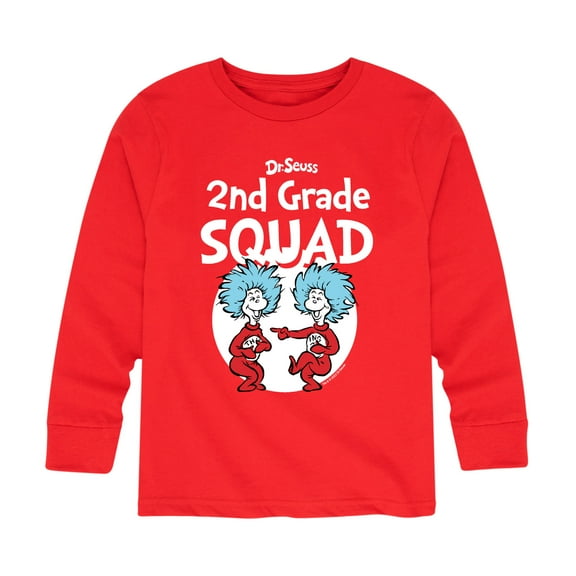 Dr. Seuss - 2nd Grade Squad - Youth Long Sleeve Graphic T-Shirt
