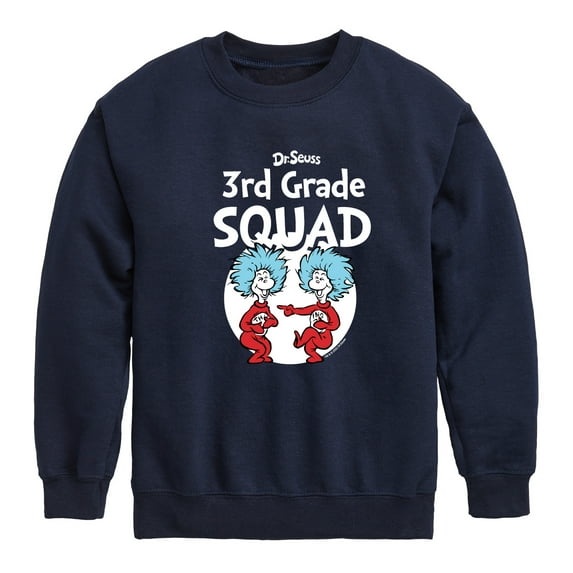 Dr. Seuss - 3rd Grade Squad - Youth Crewneck Fleece Sweatshirt