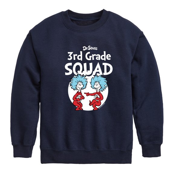 Dr. Seuss - 3rd Grade Squad - Youth Crewneck Fleece Sweatshirt