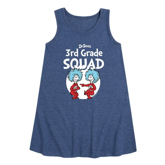 Dr. Seuss - 3rd Grade Squad - Youth Girls A-line Dress