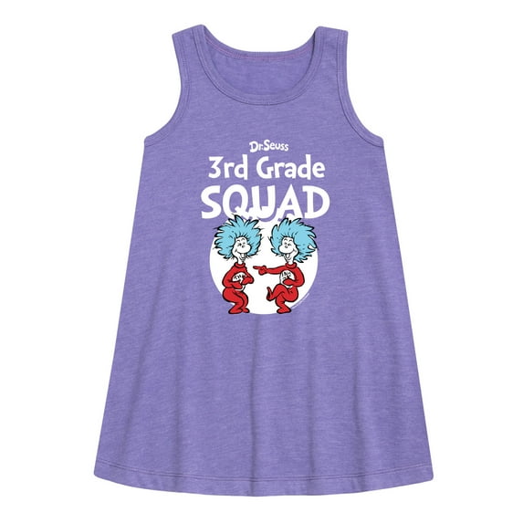 Dr. Seuss - 3rd Grade Squad - Youth Girls A-line Dress