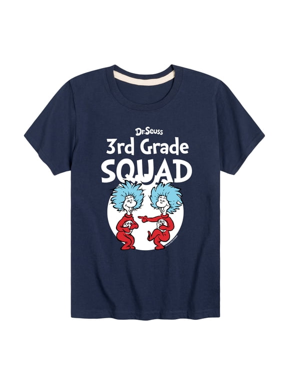 - 3rd Grade Squad Thing 1 and Thing 2 Boys' Short Sleeve Graphic T-Shirt