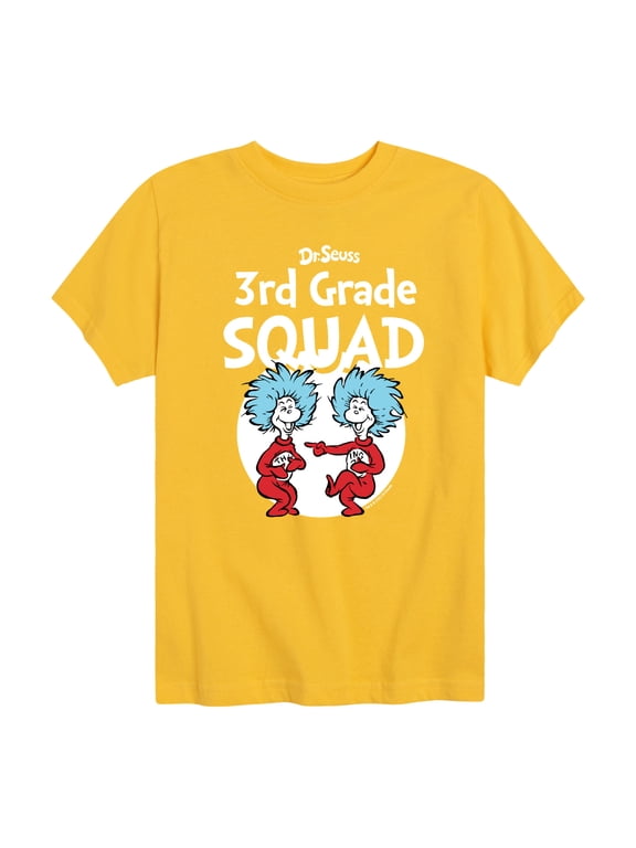 - 3rd Grade Squad Thing 1 and Thing 2 Boys' Short Sleeve Graphic T-Shirt