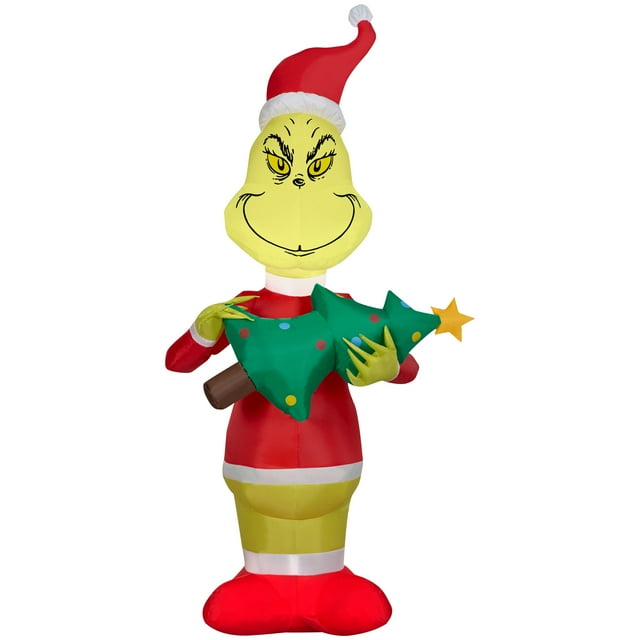 Dr. Seuss 5.5 Foot Grinch With Christmas Tree - Walmart.com