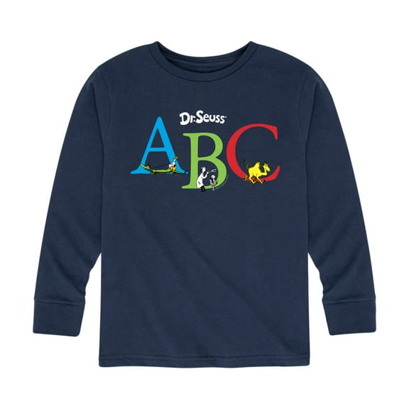 Dr. Seuss - ABC Book Characters - Youth Long Sleeve Graphic T-Shirt