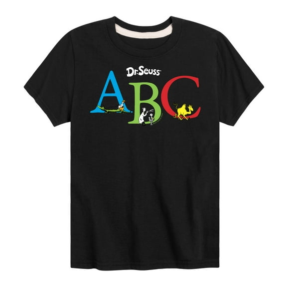 Dr. Seuss - ABC Book Characters - Youth Short Sleeve Graphic T-Shirt