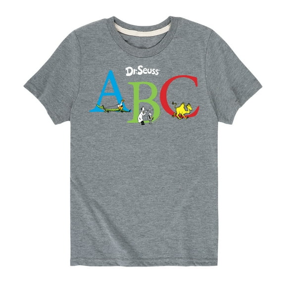 Dr. Seuss - ABC Book Characters - Youth Short Sleeve Graphic T-Shirt