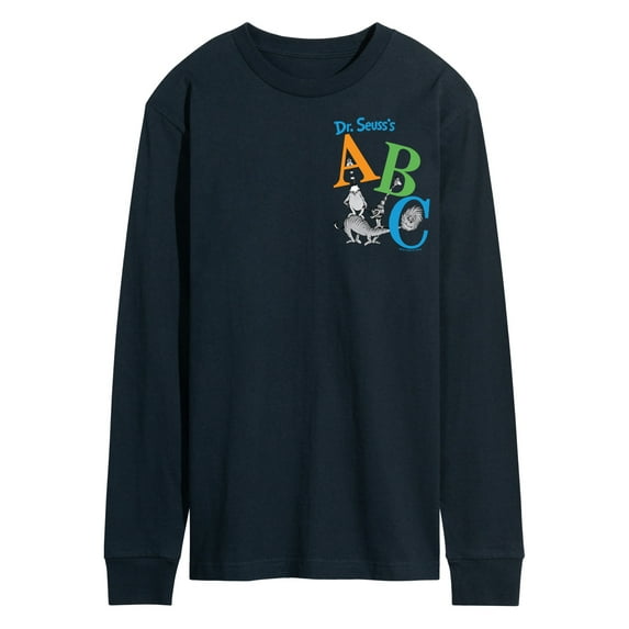 Dr. Seuss - ABC Book Cover - Men's Long Sleeve Graphic T-Shirt