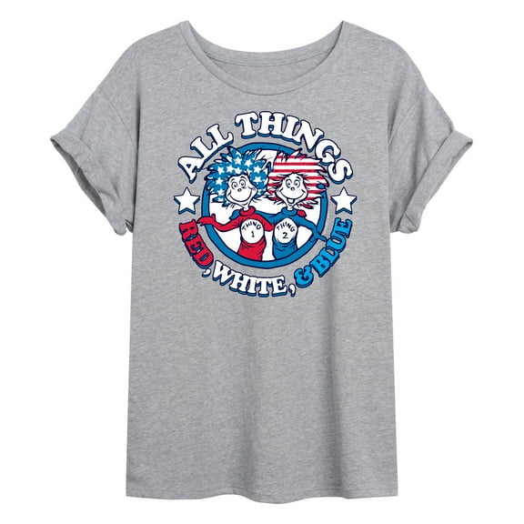 Dr. Seuss - All Things Red White And Blue - Women's Oversized T-Shirt