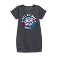 thumbnail image 1 of Dr. Seuss - All Things Red, White and Blue - Toddler And Youth Girls Fleece Dress, 1 of 4