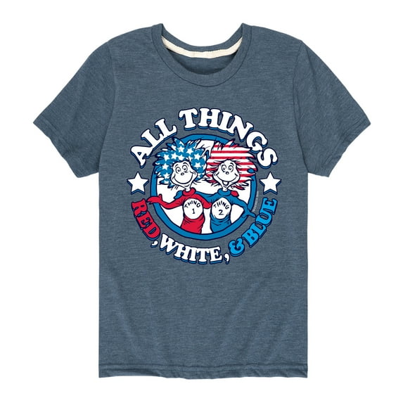 Dr. Seuss - All Things Red, White and Blue - Toddler And Youth Short Sleeve Graphic T-Shirt